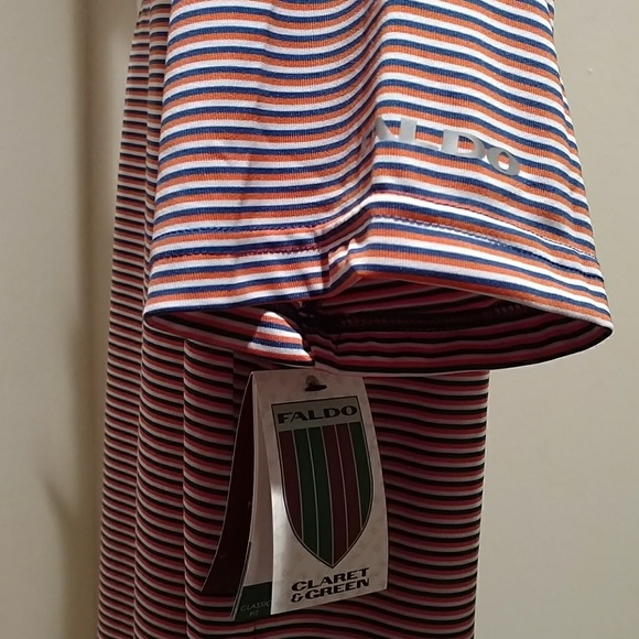 FALDO CLARET & GREEN GOLF POLO SHIRT - Picture 4 of 8